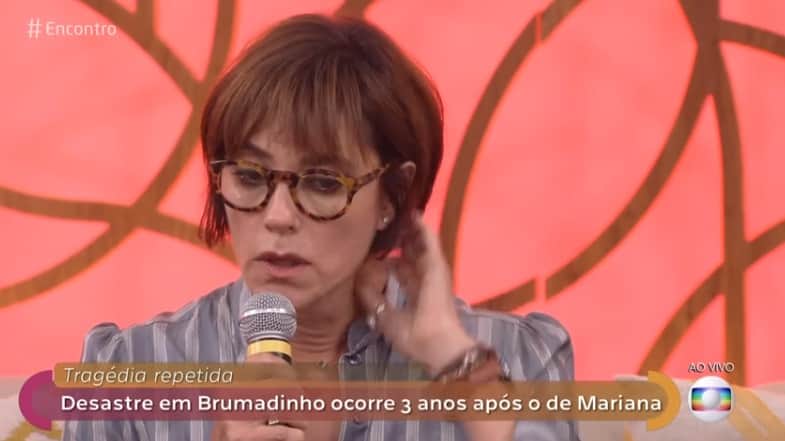 Christiane Torloni triste no Encontro Christiane Torloni triste no Encontro