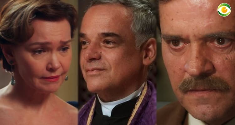 Padre, Piedade e Eugênio em Espelho da Vida (Foto: Montagem TV Foco) Padre, Piedade e Eugênio em Espelho da Vida (Foto: Montagem TV Foco)
