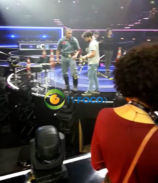 Local do estúdio do The Four Brasil onde ocorreu acidente com a jornalista (Foto: Thaís Teles/TV Foco) Local do estúdio do The Four Brasil onde ocorreu acidente com a jornalista (Foto: Thaís Teles/TV Foco)