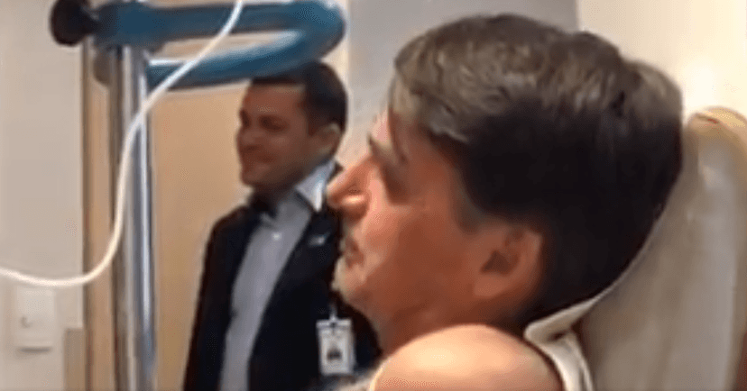 Jair Bolsonaro hospitalizado (Foto: Reprodução) Jair Bolsonaro hospitalizado (Foto: Reprodução)