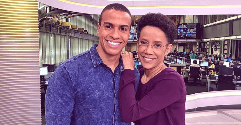 Thiago Oliveira e Zileide Silva na Globo (Foto: Reprodução) Thiago Oliveira e Zileide Silva na Globo (Foto: Reprodução)