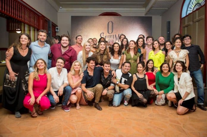 Elenco de O Sétimo Guardião na Globo (Foto: João Cotta / TV Globo) Elenco de O Sétimo Guardião na Globo (Foto: João Cotta / TV Globo)