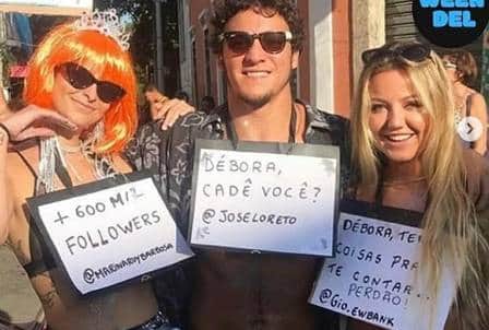 Débora Nascimento, José Loreto e Giovanna Ewbank viraram fantasias de Carnaval (Foto: Reprodução/Instagram) Débora Nascimento, José Loreto e Giovanna Ewbank viraram fantasias de Carnaval (Foto: Reprodução/Instagram)