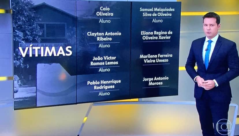 Lista de vítimas (Foto: Reprodução) Lista de vítimas (Foto: Reprodução)
