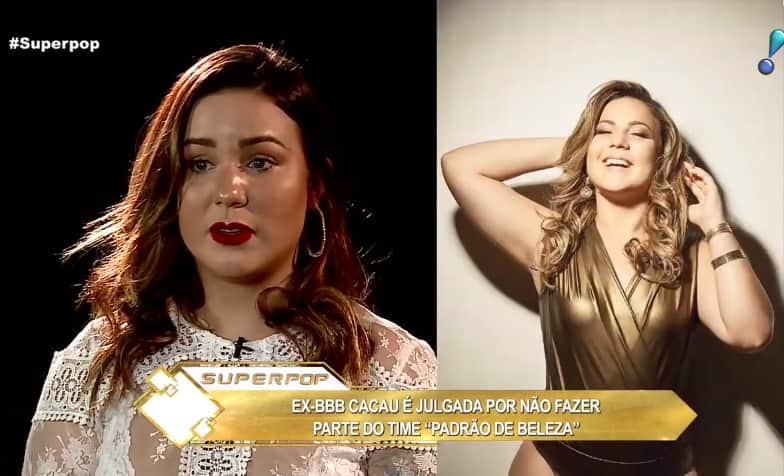 A ex-BBB Cacau desabafa sobre problemas que enfrentou por conta de seu peso em conversa com Luciana Gimenez no Superpop (Foto: Divulgação) A ex-BBB Cacau desabafa sobre problemas que enfrentou por conta de seu peso em conversa com Luciana Gimenez no Superpop (Foto: Divulgação)