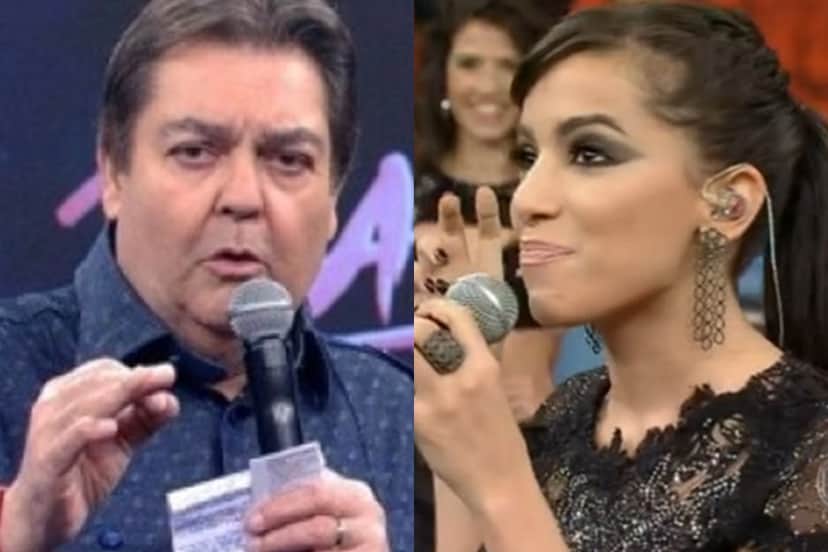 Faustão e Anitta na Globo (Foto: Reprodução) Faustão e Anitta na Globo (Foto: Reprodução)