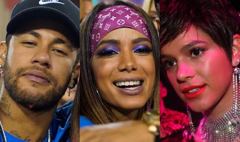 Neymar, Anitta e Bruna Marquezine (Foto: Reprodução) Neymar, Anitta e Bruna Marquezine (Foto: Reprodução)