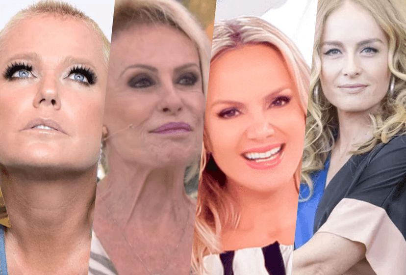 Xuxa, Ana Maria Braga, Angélica e Eliana, as apresentadoras loiras mais bem pagas da TV Xuxa, Ana Maria Braga, Angélica e Eliana, as apresentadoras loiras mais bem pagas da TV