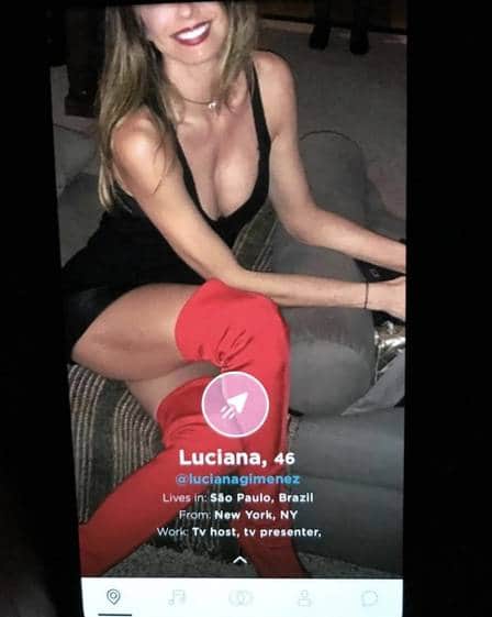 A conta que Luciana Gimenez usa no Raya Foto: Reprodução/Instagram A conta que Luciana Gimenez usa no Raya Foto: Reprodução/Instagram