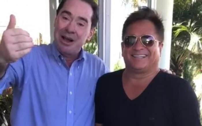 Leonardo e desembargador de SC em vídeo polêmico (Foto: Reprodução) Leonardo e desembargador de SC em vídeo polêmico (Foto: Reprodução)