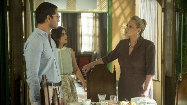 Mirtes, Aranha e Stella em O Sétimo Guardião (Foto: João Cotta/ Globo/ Divulgação) Mirtes, Aranha e Stella em O Sétimo Guardião (Foto: João Cotta/ Globo/ Divulgação)