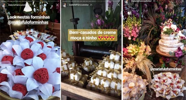 As imagens da decoração e docinhos foram divulgadas pela confeiteira responsável (Foto: Reprodução/Instagram) As imagens da decoração e docinhos foram divulgadas pela confeiteira responsável (Foto: Reprodução/Instagram)