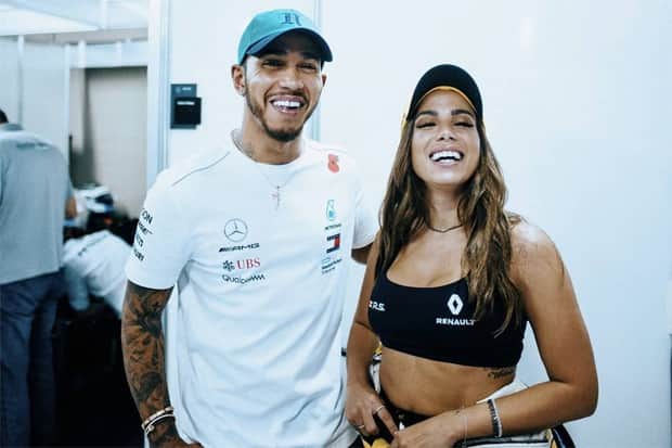 Anitta e Lewis Hamilton tiveram um affair no passado (Foto: Reprodução/Instagram) Anitta e Lewis Hamilton tiveram um affair no passado (Foto: Reprodução/Instagram)