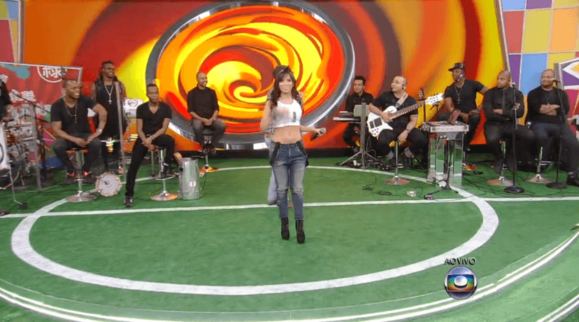 Anitta em sua primeira ida à Globo (Foto: Reprodução) Anitta em sua primeira ida à Globo (Foto: Reprodução)