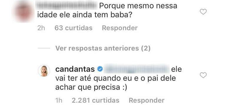 Carol Dantas rebate intenauta. Imagem: Reprodução/Instagram Carol Dantas rebate intenauta. Imagem: Reprodução/Instagram
