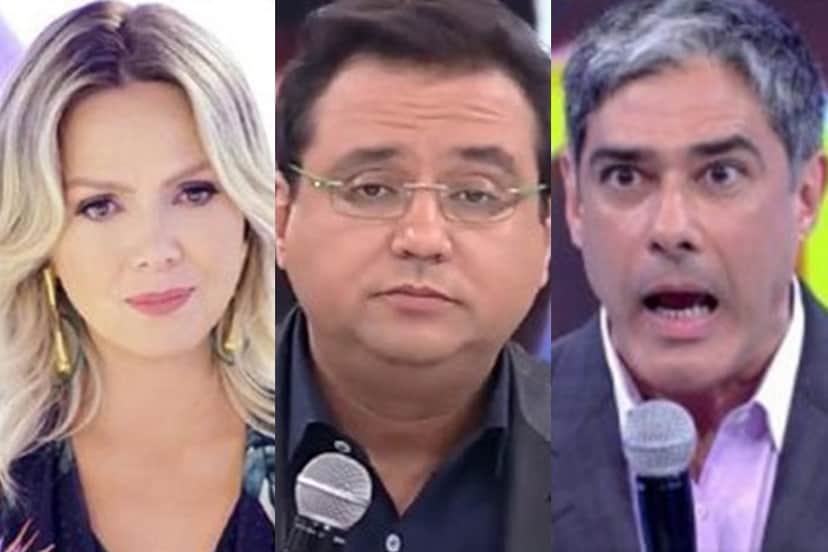 Eliana, Geraldo Luís e William Bonner na Globo (Foto: Reprodução) Eliana, Geraldo Luís e William Bonner na Globo (Foto: Reprodução)