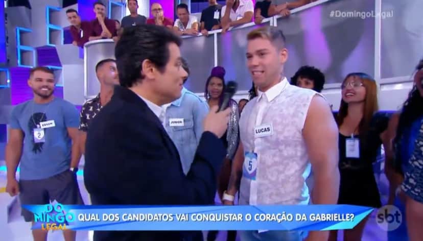 Celso Portiolli no comando do Domingo Legal, programa do SBT (Foto: Reprodução) Celso Portiolli no comando do Domingo Legal, programa do SBT (Foto: Reprodução)