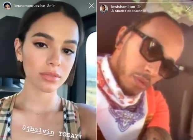Bruna Marquezine e Lewis Hamilton estão curtindo o Coachella (Foto: Reprodução/Instagram) Bruna Marquezine e Lewis Hamilton estão curtindo o Coachella (Foto: Reprodução/Instagram)