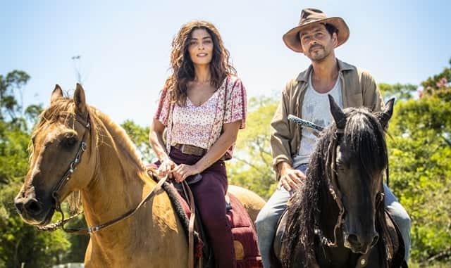 Maria da Paz (Juliana Paes) e Amadeu (Marcos Palmeira) em A Dona do Pedaço (Foto: Globo/João Miguel Junior) Maria da Paz (Juliana Paes) e Amadeu (Marcos Palmeira) em A Dona do Pedaço (Foto: Globo/João Miguel Junior)