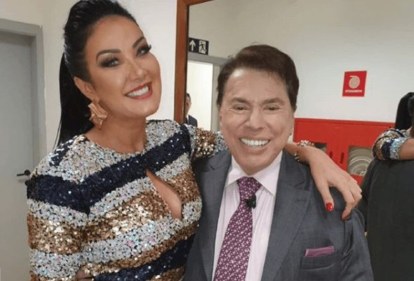 Helen Ganzarolli e Silvio Santos no SBT (Foto: Reprodução/Instagram) Helen Ganzarolli e Silvio Santos no SBT (Foto: Reprodução/Instagram)