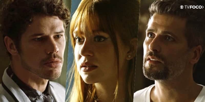 Luz (Marina Ruy Barbosa) decidirá a vida ou a morte com Junior (José Loreto) e Gabriel (Bruno Gagliasso) em O Sétimo Guardião Luz (Marina Ruy Barbosa) decidirá a vida ou a morte com Junior (José Loreto) e Gabriel (Bruno Gagliasso) em O Sétimo Guardião