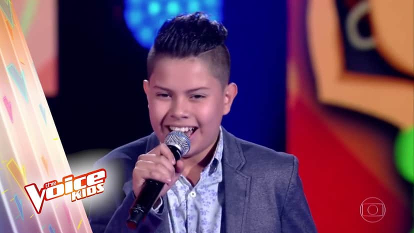 Nicolas Gabriel durante o The Voice Kids (Foto: Reprodução/Globo Nicolas Gabriel durante o The Voice Kids (Foto: Reprodução/Globo