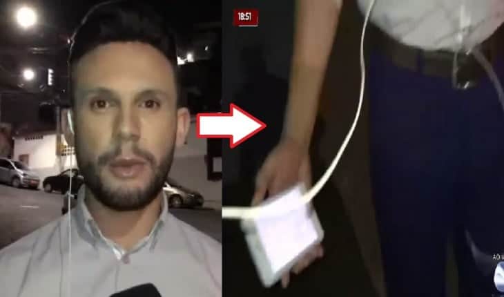 Repórter da Record é atacado ao vivo por bandidos (Foto: Divulgação) Repórter da Record é atacado ao vivo por bandidos (Foto: Divulgação)