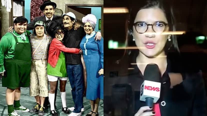 Chaves invadiu sinal da Globo News em gafe histórica (Foto: Montagem/TV Foco) Chaves invadiu sinal da Globo News em gafe histórica (Foto: Montagem/TV Foco)