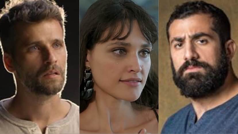 Gabriel de O Sétimo Guardião, Gisela de Verão 90 e Fauze de Órfãos da Terra (Montagem: TV Foco) Gabriel de O Sétimo Guardião, Gisela de Verão 90 e Fauze de Órfãos da Terra (Montagem: TV Foco)