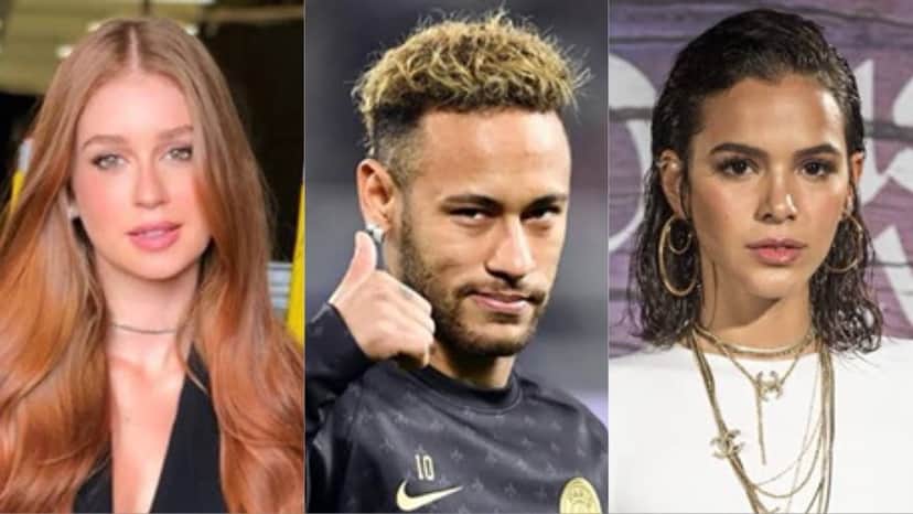 Marina Ruy Barbosa,Neymar e Bruna Marquezine (Foto: Montagem/TV Foco) Marina Ruy Barbosa,Neymar e Bruna Marquezine (Foto: Montagem/TV Foco)