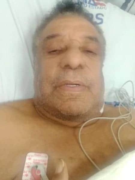 Agnaldo faz vídeo no hospital. Foto: Reprodução Agnaldo faz vídeo no hospital. Foto: Reprodução