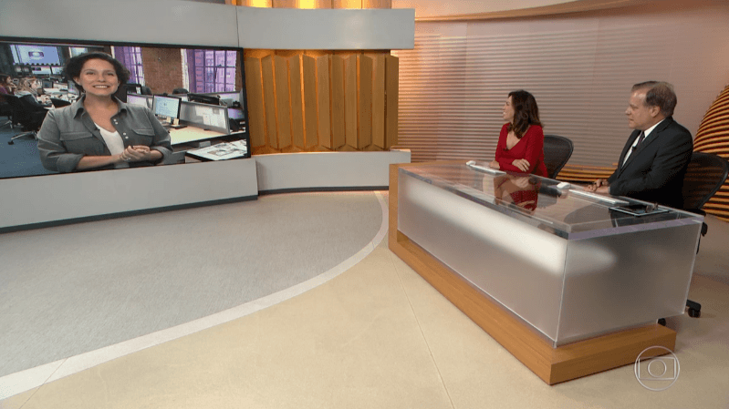 Cecília Malan virou assunto de Chico Pinheiro e Ana Paula Araújo no Bom Dia Brasil (Foto: Reprodução/Globo) Cecília Malan virou assunto de Chico Pinheiro e Ana Paula Araújo no Bom Dia Brasil (Foto: Reprodução/Globo)