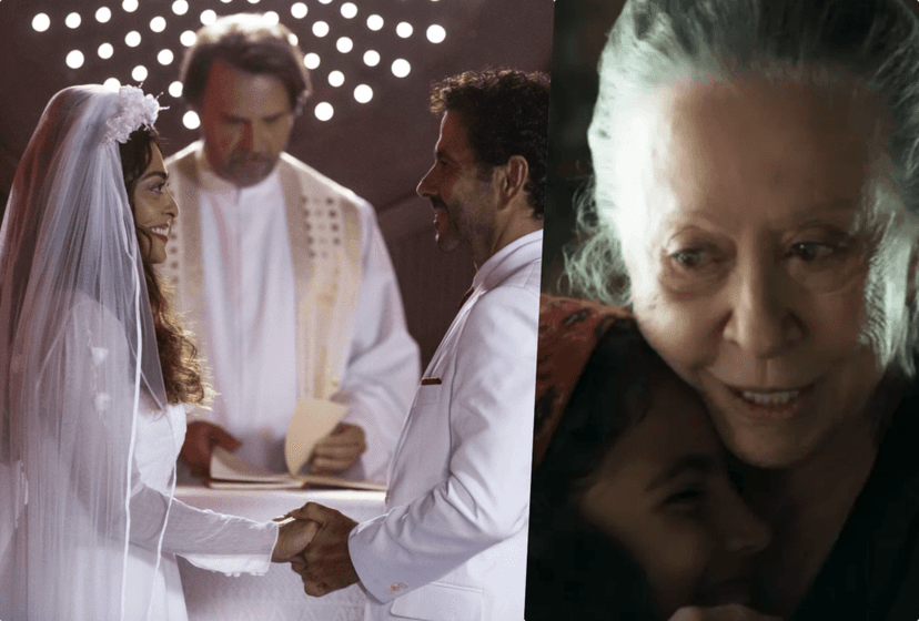 Maria da Paz (Juliana Paes) vai ficar cheia de sangue em casamento com Amadeu (Marcos Palmeira) em A Dona do Pedaço da Globo Maria da Paz (Juliana Paes) vai ficar cheia de sangue em casamento com Amadeu (Marcos Palmeira) em A Dona do Pedaço da Globo