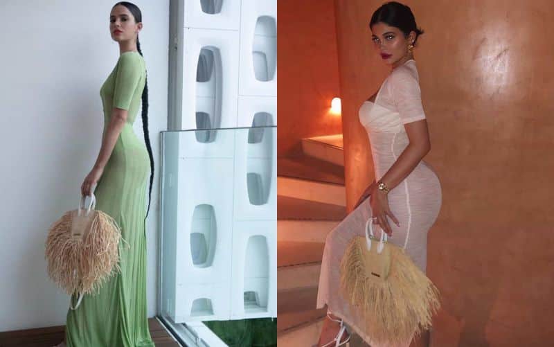 Kylie Jenner e Bruna Marquezine usaram o mesmo look (Foto: Reprodução) Kylie Jenner e Bruna Marquezine usaram o mesmo look (Foto: Reprodução)