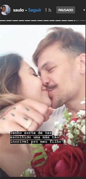 Saulo Pôncio postou uma foto com Gabi Brandt (Foto: Reprodução/Instagram) Saulo Pôncio postou uma foto com Gabi Brandt (Foto: Reprodução/Instagram)