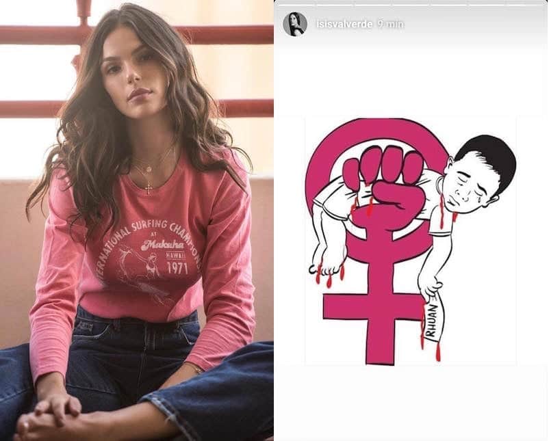 Isis Valverde insinuou que o feminismo teve participação no assassinato do menino Rhuan Maycon (Reprodução: Instagram) Isis Valverde insinuou que o feminismo teve participação no assassinato do menino Rhuan Maycon (Reprodução: Instagram)