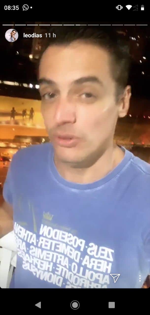 Leo Dias está enfrentando a ponte aérea entre São Paulo e Rio de Janeiro (Foto: Reprodução) Leo Dias está enfrentando a ponte aérea entre São Paulo e Rio de Janeiro (Foto: Reprodução)