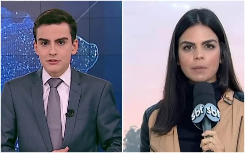 Apresentador do SBT, Dudu Camargo humilha jornalista Fernanda Trigueiro, ao vivo durante programa Primeiro Impacto' (Montagem TV Foco) Apresentador do SBT, Dudu Camargo humilha jornalista Fernanda Trigueiro, ao vivo durante programa Primeiro Impacto' (Montagem TV Foco)