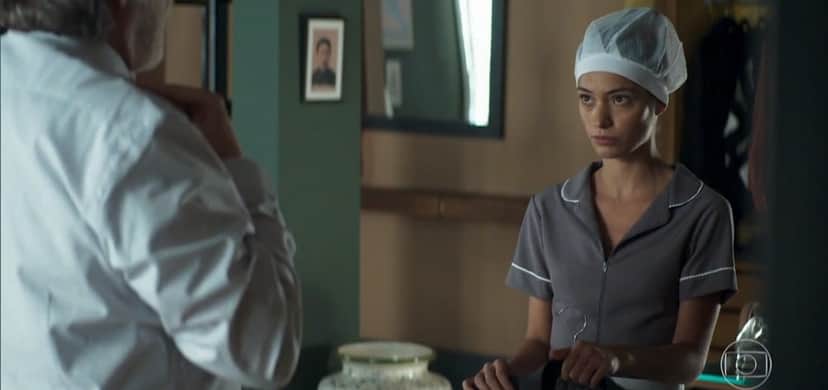 Edilene (Cynthia Senek) e Otávio (José de Abreu) na novela A Dona do Pedaço (Imagem: Reprodução/TV Globo) Edilene (Cynthia Senek) e Otávio (José de Abreu) na novela A Dona do Pedaço (Imagem: Reprodução/TV Globo)