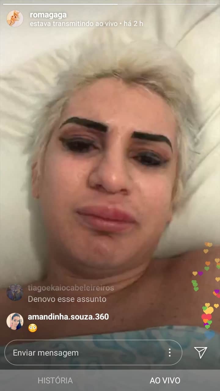 Artista famosa na internet, Romagaga fez uma live abaladíssimo hoje em sua conta no Instagram. Artista famosa na internet, Romagaga fez uma live abaladíssimo hoje em sua conta no Instagram.