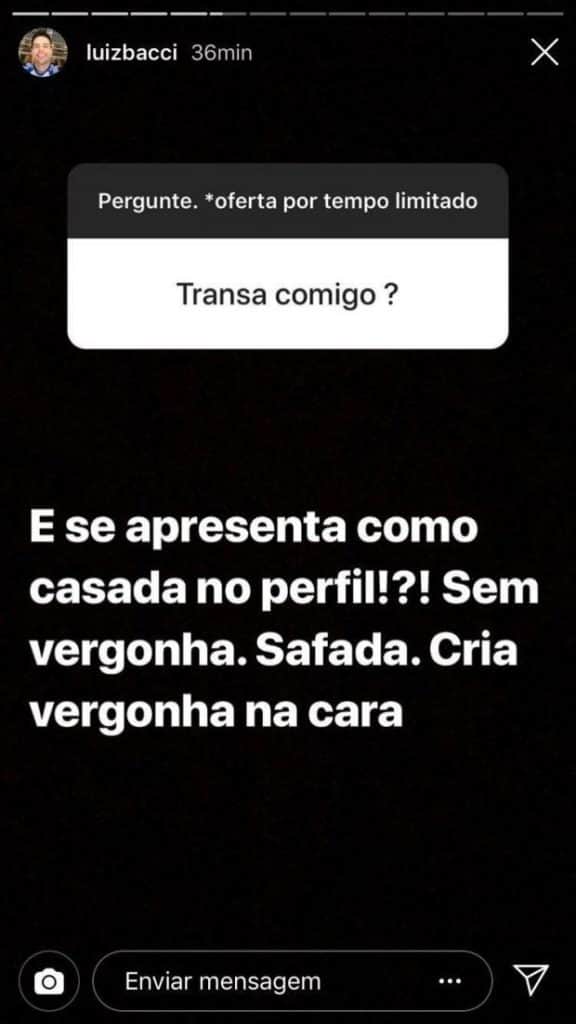 Stories Luis Bacci - Reprodução/Instagram Stories Luis Bacci - Reprodução/Instagram