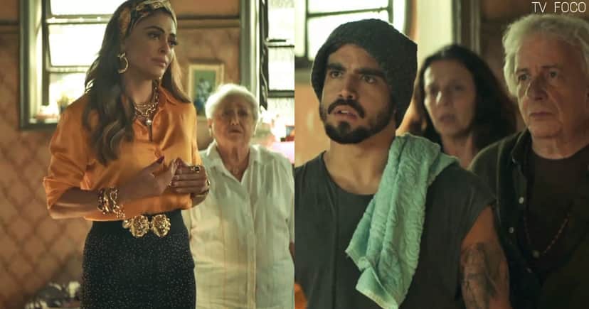 Em A Dona do Pedaço, Maria da Paz acusa Rock de roubo (Foto: Reprodução/Globo/Montagem/TV Foco) Em A Dona do Pedaço, Maria da Paz acusa Rock de roubo (Foto: Reprodução/Globo/Montagem/TV Foco)