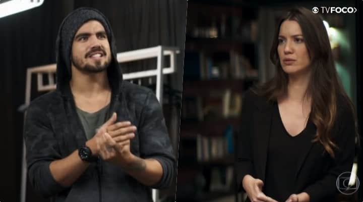 Fabiana (Nathalia Dill) e Rock (Caio Castro)tem um caso em A Dona do Pedaço da Globo Fabiana (Nathalia Dill) e Rock (Caio Castro)tem um caso em A Dona do Pedaço da Globo