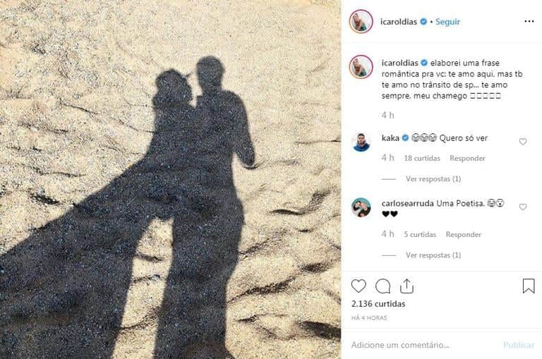 Kaká é pego de surpresa, ganha homenagem da noiva Carol Dias (Foto: Reprodução) Kaká é pego de surpresa, ganha homenagem da noiva Carol Dias (Foto: Reprodução)