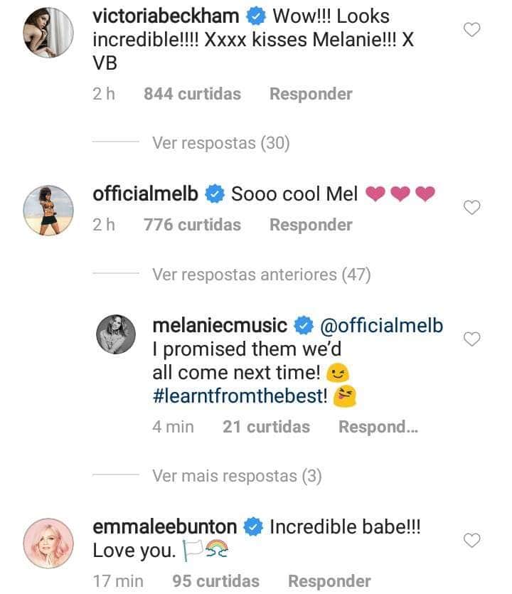 Publicação de Mel C no Instagram (Foto: Reprodução) Publicação de Mel C no Instagram (Foto: Reprodução)