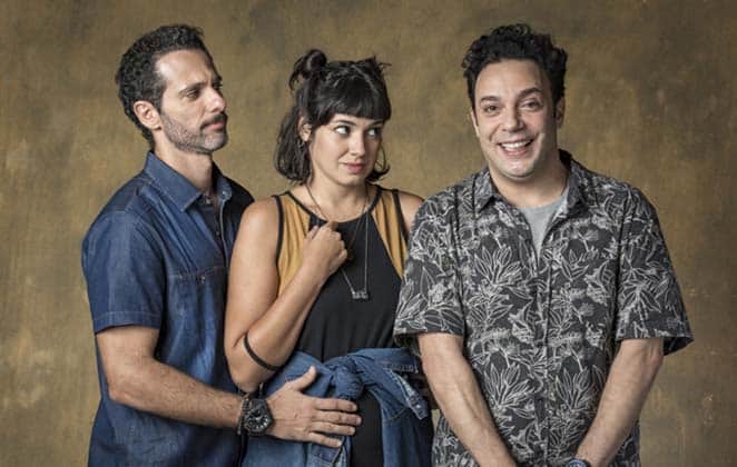 Sara, Ali e Abner em Órfãos da Terra (Foto: Divulgação) Sara, Ali e Abner em Órfãos da Terra (Foto: Divulgação)