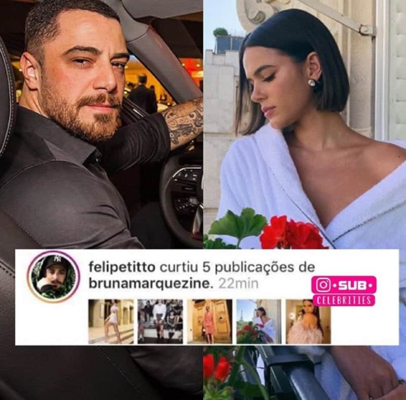 Felipe Titto estaria querendo chamar a atenção de Bruna Marqueizne (Foto: Reprodução) Felipe Titto estaria querendo chamar a atenção de Bruna Marqueizne (Foto: Reprodução)