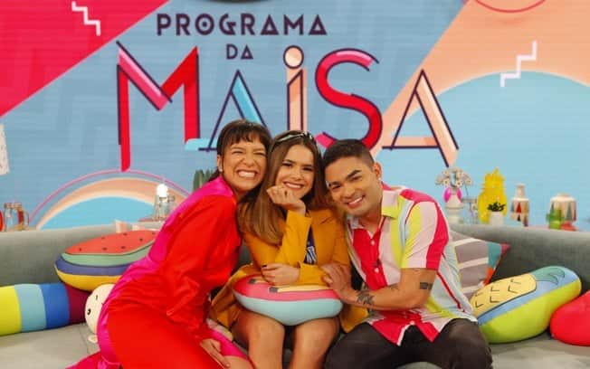 A estrela do SBT, Maisa recebe os ex-apresentadores do Bom Dia & Cia Priscilla Alcântara e Yudi Tamashiro em talk show (Foto: Divulgação/SBT) A estrela do SBT, Maisa recebe os ex-apresentadores do Bom Dia & Cia Priscilla Alcântara e Yudi Tamashiro em talk show (Foto: Divulgação/SBT)
