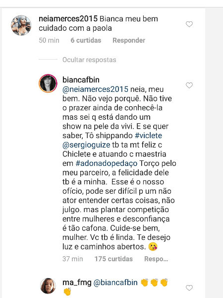 Bianca Bin cortou o mal pela raiz (Foto: Reprodução/Instagram) Bianca Bin cortou o mal pela raiz (Foto: Reprodução/Instagram)