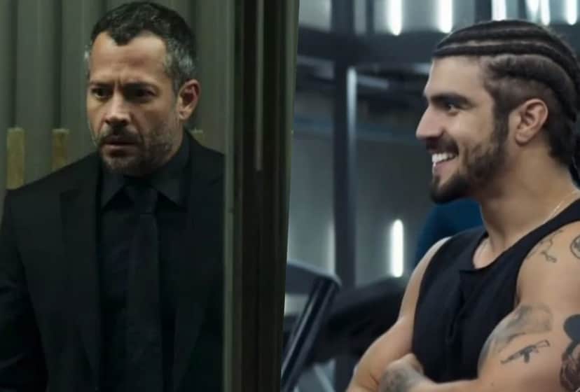 Agno (Malvino Salvador) vai conseguir ver Rock (Caio Castro) pela em A Dona do Pedaço (Foto montagem: TV Foco) Agno (Malvino Salvador) vai conseguir ver Rock (Caio Castro) pela em A Dona do Pedaço (Foto montagem: TV Foco)